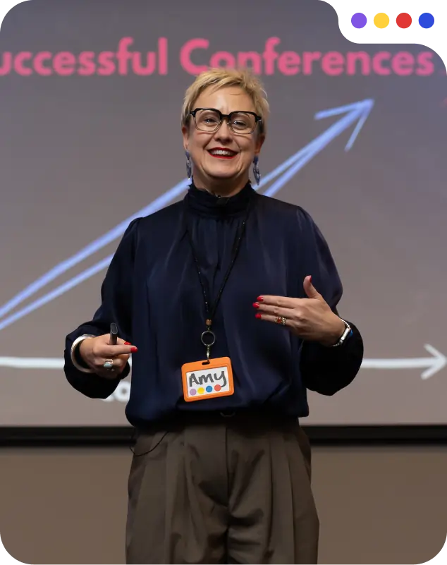 Dots communication amy scott presenting in person training conference